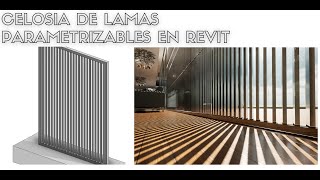 Cómo crear una familia de celosías de lamas parametrizables en Revit  BIMdesign Consulting [upl. by Ronn]