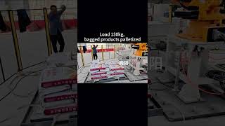 Load 130kg bagged products palletized factory palletizer machine roboticpalletizer [upl. by Attwood104]