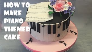 Piano Themed Cake tutorial [upl. by Laveen]