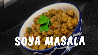 Easy side dish for chapathipooriricedosa  soya masala  meal maker recipe soyabean [upl. by Ellener]