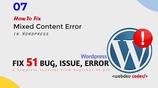 7 How to solve Mixed Content Error in Wordpress  Wordpress Bangla Tutorial  Wordpress Error Bug [upl. by Aicssej]