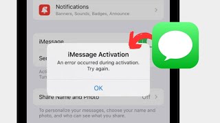 How To Fix An Error Occurred During Activation  An Error Occurred During Activation iMessage Error [upl. by Lerual584]