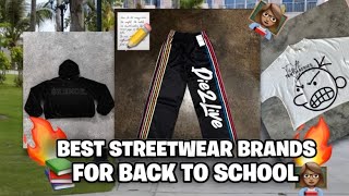 BEST STREETWEAR CLOTHING BRANDS TO BUY FROM FOR BACK TO SCHOOL 2024 [upl. by Hermie354]