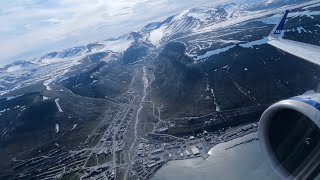 Takeoff from Svalbard Longyearbyen  SAS A320neo [upl. by Nahij]