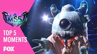 Top 5 Masked Singer Moments Of All Time  THE MASKED SINGER [upl. by Hobie]