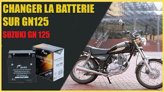 Changer la batterie sur une Suzuki GN 125  Tutoriel [upl. by Brownson]