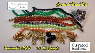 Curated Bead Box  November 2024  In The Jungle curatedbeadbox beading diy diybeadedjewelry [upl. by Eisak]