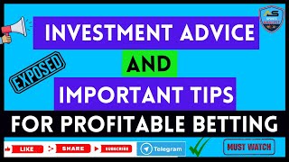 Investment advice and important tips for profitable betting assportsanalyst [upl. by Llerot]