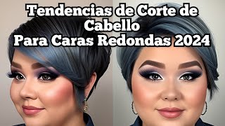 Tendencias de Corte de Cabello para Cara Redonda 2024 Adelgaza tu Rostro Redondo [upl. by Skier274]