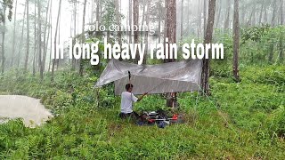 AMAZING❗RELAXING CAMPING IN LONG HEAVY RAIN AND THUNDERSTORM BY THE RIVER  NON STOP RAIN ASMR [upl. by Noired791]