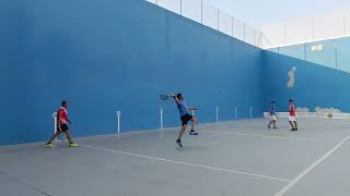 Frontenis 1a semifinal open de Daganzo set 2 últimos tantos emocionantes Iván Hugo VS Alberto Matias [upl. by Adorl283]