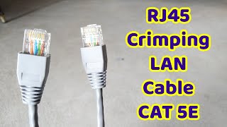 How to crimp a network cable ⚡shorts 📌 RJ45 Crimping with CAT 5E LAN Cable amp Crimping Tool 🔥 [upl. by Brandenburg]