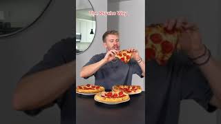 How to eat pizza 😳 shorts [upl. by Sedgewinn]