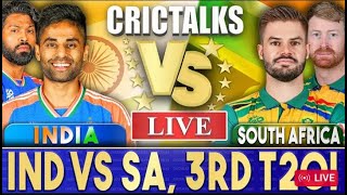 🔴INDIA VS SOUTH AFRICA 3RD T20 MATCH LIVE  IND VS SA  LIVE SCORE  COMMENTARY [upl. by Myrtice]