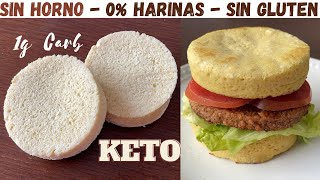 PAN KETO Súper FACIL en 1 MINUTO😱  Sin Gluten  Sin Harinas  Sólo 3 INGREDIENTES [upl. by Attelrak]