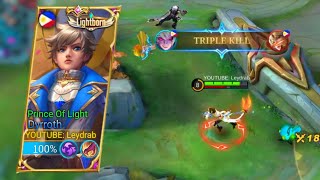 Dyrroth Upcoming New Lightborn Skin Prince Of Light Gameplay  Mobile Legends Bang Bang [upl. by Notsniw633]