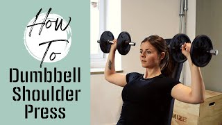 How To Schulterdrücken mit Kurzhanteln Dumbbell Shoulder Press [upl. by Duer854]