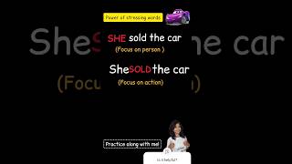 Word stress and intonation in English Pronunciation shorts english stress [upl. by Nerrual]