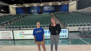 VB  Postgame comments from GCSU head coach Abigail King and defensive specialist Finley Burns [upl. by Burne]