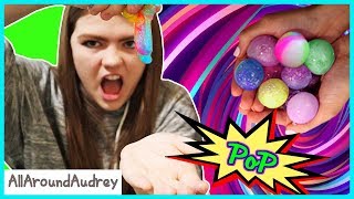 Making And Popping Slime Balls  AllAroundAudrey [upl. by Yerfdog]