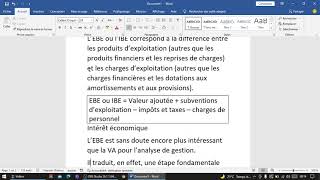 analyse financière  excédent brut dexploitation ou insuffisance dexploitation [upl. by Yenar]