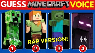 Guess Minecraft Characters by Their Voice and Sound  Creeper Alex zombie  Minecraft Quiz Edition [upl. by Akemahs818]