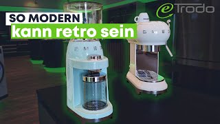 SMEG Espressomaschine mit Siebträger und Kaffeemühle 50Retro Style [upl. by Sualokcin]