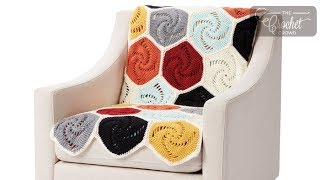 Crochet Hexagon Blanket  EASY  The Crochet Crowd [upl. by Alor]