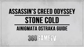 Assassins Creed Odyssey Stone Cold Ainigmata Ostraka Location  Solution Korinthia [upl. by Scotney108]