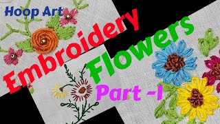 Hoop Art Class 👉2 EmbroideryFlowers Part 1 [upl. by Gorey67]