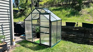 Outsunny 4x6 Polycarbonate Greenhouse Review [upl. by Zildjian]