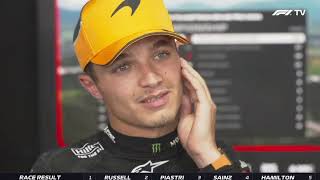 Lando Norris PostRace interview [upl. by Nogras]