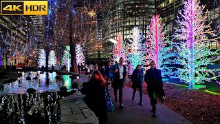 Canary Wharf Winter Lights Walk  2023  Should you visit [upl. by Malchy608]