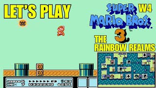 SMB3 The Rainbow Realms World 4 Lets Play No Commentary [upl. by Sama]