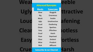 Advanced English Synonyms synonyms [upl. by Hanselka]