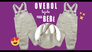 OVEROL TEJIDO EN GANCHO PARA BEBÉ DE 9 A 12 MESES 🐣🐤🐥 Yo Tejo con LAURA CEPEDA [upl. by Ainotal]