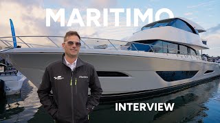 Maritimo Luxury Motor Yachts  Interview at Sanctuary Cove Boat Show [upl. by Margalit735]