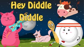 Hey Diddle Diddle 🎶  Classic Nursery Rhyme for Kids  Fun Animated Rhyme [upl. by Eirellav]