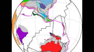 Southeast Asia tectonic evolution with colourcoded terranes [upl. by Aliehc]