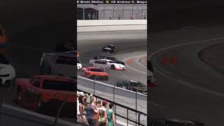 iRacing Super Late Model Restart Crash at Thompson Speedway [upl. by Ahsikad]