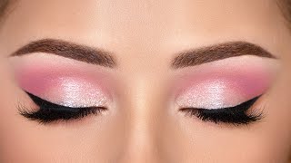 QUICK amp EASY Pink Smokey Eye Makeup Tutorial [upl. by Malcom]