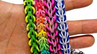 How to Make a Rainbow Loom Tribal Fishtail Bracelet  EASY [upl. by Larina393]