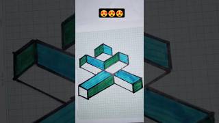 How to draw 3d illusion 😍 shorts trending art short Kavitaarts451 [upl. by Lem699]