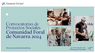 Convocatorias de Proyectos Sociales – Comunidad Foral de Navarra 2024 [upl. by Asserat570]