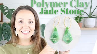 HOW TO MAKE POLYMER CLAY EARRINGS  DIY POLYMER CLAY EARRINGS  JADE HOWLITE POLYMER CLAY EARRINGS [upl. by Nowed]