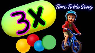 The 3 Times Table Song  Learn Multiplication Song  Kidsjourney [upl. by Sedruol56]