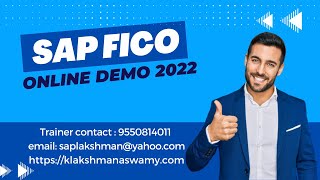 SAP FICO Online Training Demo 2022updated by KLakshmana Swamy [upl. by Meares834]