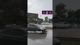 Short new Verna full z black colour drive on 🌧️ rain [upl. by Eisej]