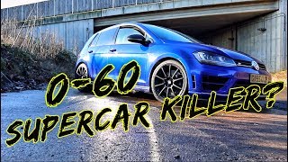 YOU WILL NOT BELIEVE HOW FAST MY 412BHP GOLF R GETS TO 60 DRAGGY O60 RUNS [upl. by Breger761]