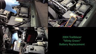 2004 Chevy Trailblazer battery replacement 42 I6 [upl. by Ayanaj]